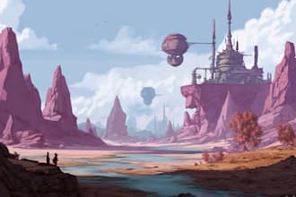 create fantasy environment concept art
