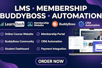 build lms, membership, buddyboss and community website for your business