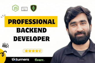 be your backend developer for node js api and database