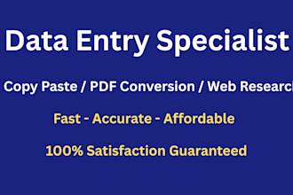 do manual PDF to word data entry and typing