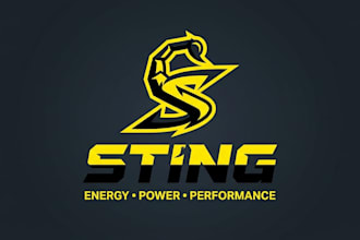 design a bold and sharp sting logo for your brand