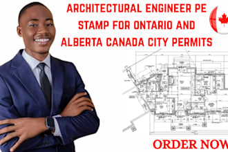 do architectural engineer pe stamp for ontario and alberta canada city permits