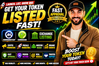 do crypto token listing coinmarketcap coingecko exchange listing crypto promotio