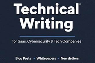 write technical blogs, whitepapers, and newsletters for saas