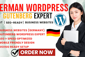 be your german deutsch wordpress gutenberg website expert for business websites