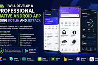 develop a native android app with kotlin and jetpack compose