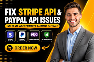 fix stripe API and paypal API issues and integrate woocommerce payment gateway