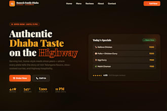 design responsive restaurant website with ai features