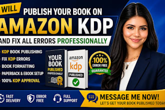 publish your book on amazon KDP and fix all errors professionally