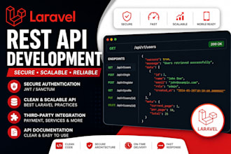 build custom laravel rest API for web and mobile apps