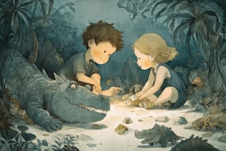 do children story book illustration watercolor illustration for children book