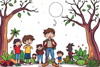 draw a cartoon illustration