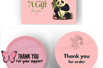 design custom thank you stickers for your business
