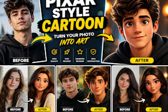 create amazing ai cartoon portraits in pixar style