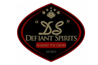 design suitable spirits defiant distillery logo