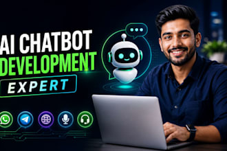 develop custom ai chatbot, rag chatbot for website, whatsapp, shopify, telegram