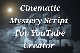 write a cinematic mystery and history youtube script with scene breakdown
