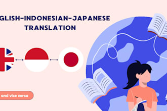 translate to english, indonesian, japanese and vice versa