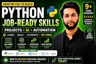 teach python programming, automation, and ai with real projects