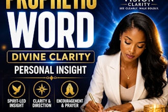 give you a prophetic word from god with clarity