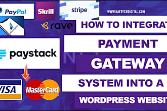 set up paypal and stripe payment gateway integration for wordpress website