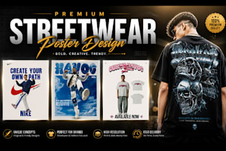 design limited edition streetwear posters for brands