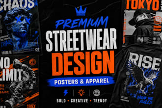 design limited edition streetwear posters for brands