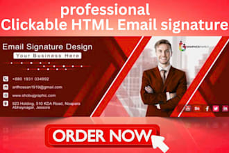 do clickable html email signature gmail outlook email headers letterhead design