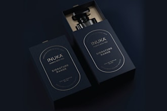 do cosmetic packaging, logo, perfume product label design