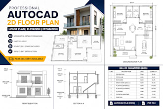 draw professional autocad floor plan