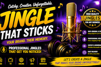 create podcast jingle, radio, commercial, podcast intro, brand jingle, custom
