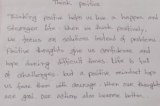 do handwriting in neat words
