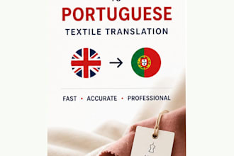 translate textile and garment content english to portuguese