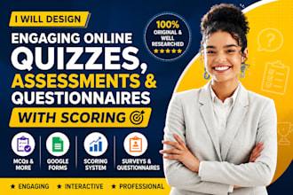 design engaging online quizzes, assessments, and questionnaires with scoring