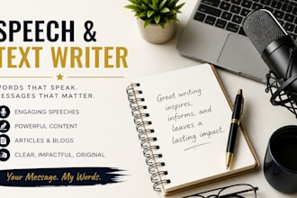 write you texts and speeches