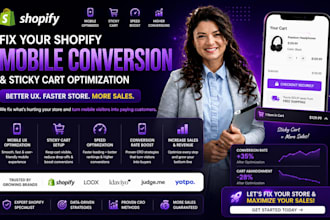 fix your shopify mobile conversion and sticky cart optimization