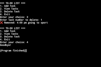 create a simple python console to do list app