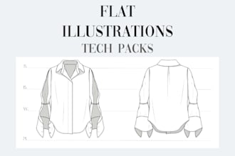 create fashion technical drawings in vector cad
