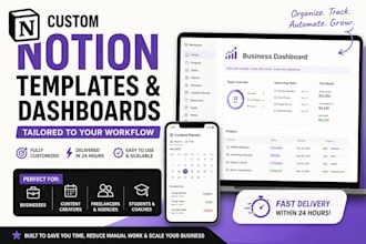 notion templates, notion dashboard, custom notion templates experts in 24hrs