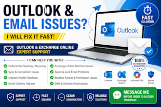 outlook issues, exchange online errors and email problems
