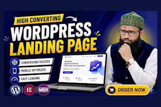 design a high converting wordpress landing page with elementor