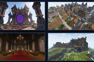 minecraft map builder custom spawn lobby hub castle world java bedrock servers