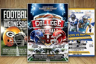 design or redesign modern sports poster, flyer, or banner edit graphics