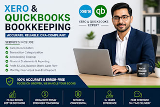 do xero and quickbooks bookkeeping, setup, and cleanup
