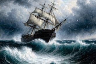 create ship oil painting for you