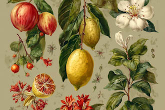 create detailed botanical illustrations of plants, flowers, and herbs