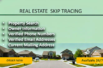 provide skip tracing for USA real estate business