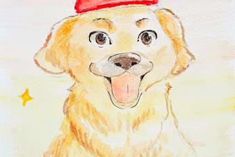 turn your pet into a cute custom portrait painting