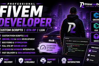develop custom fivem scripts qbcore esx qbox lua gta rp server