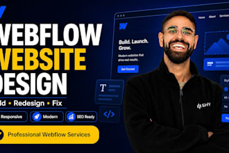 build and customize professional webflow websites